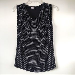 [Susan Lawrence] Polka Dot Cowl Top